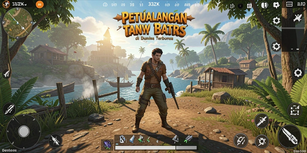 Screenshot menampilkan petualangan seru di dunia terbuka 33ZK.