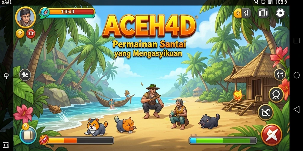 Tampilan gameplay ACEH4D dengan berbagai mini game yang menarik.