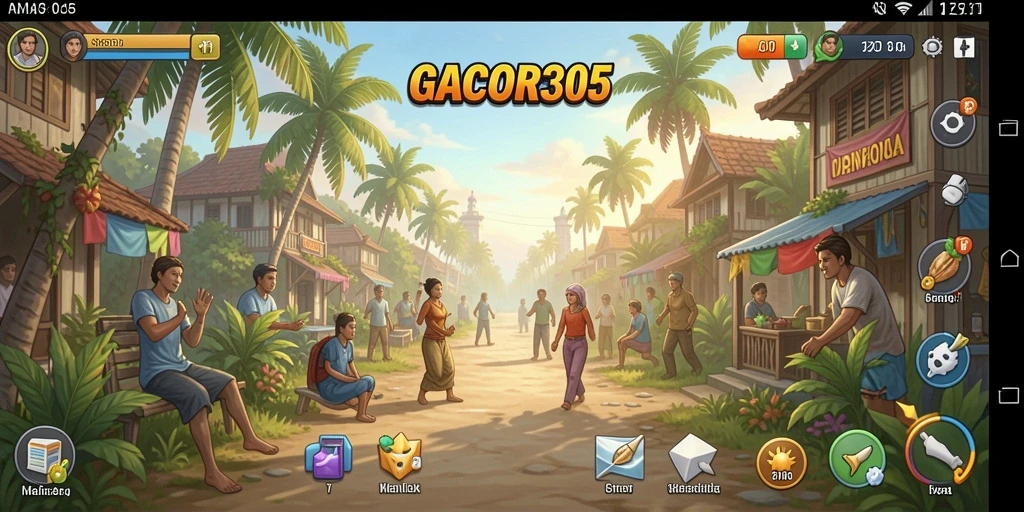 Tampilan gameplay menarik dari GACOR305 dengan aktivitas interaktif.