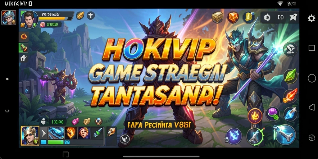 Tangkapan layar HOKIVIP menampilkan aksi gameplay strategi yang intens.
